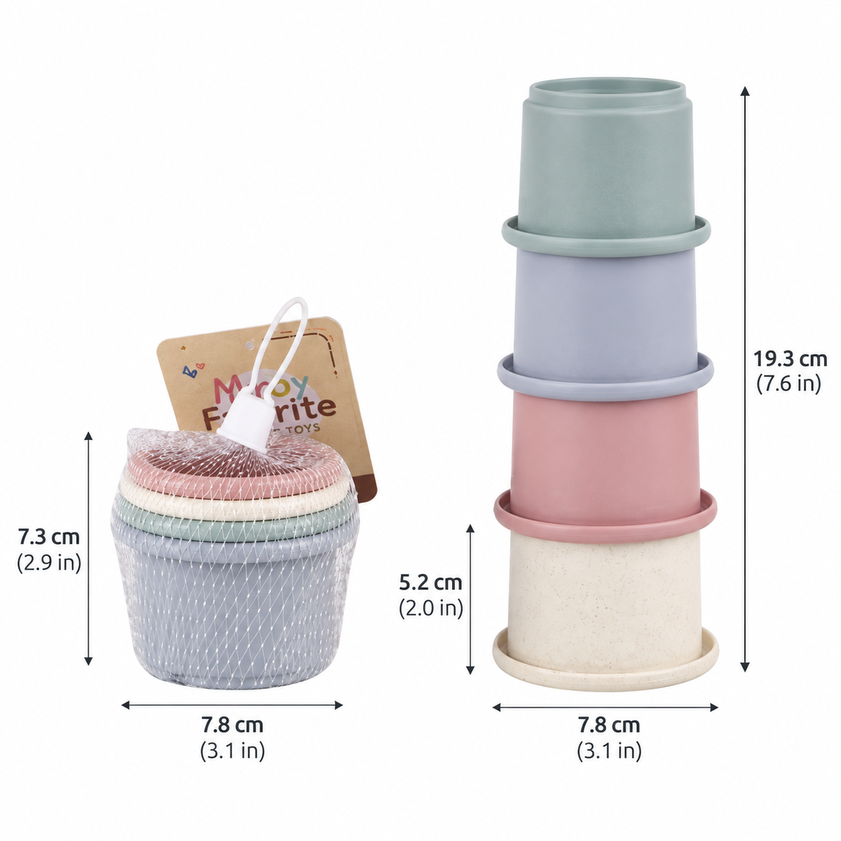 FloraBunny Pastel Foraging Stacking Cups