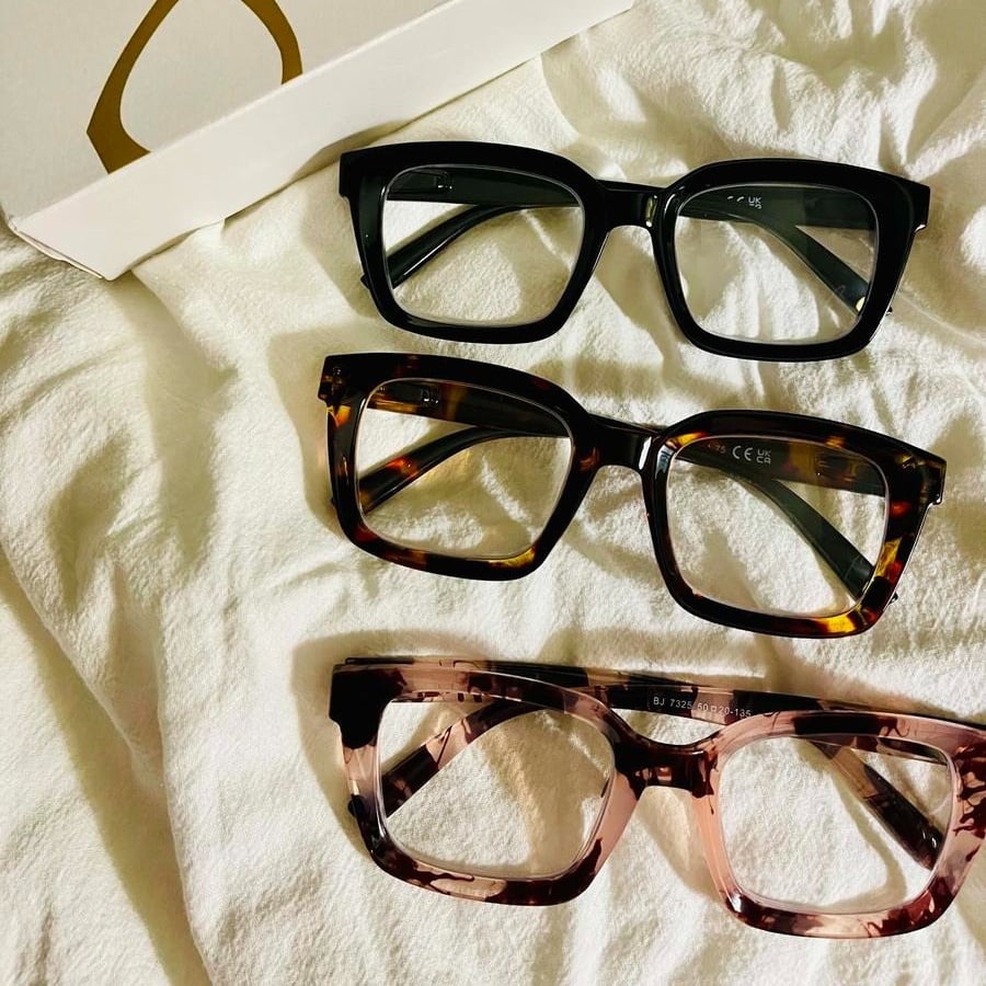Junazilo® 👓3-pack Tortoiseshell Reading Glasses – Oversized Square Reading Glasses That Block Blue Light