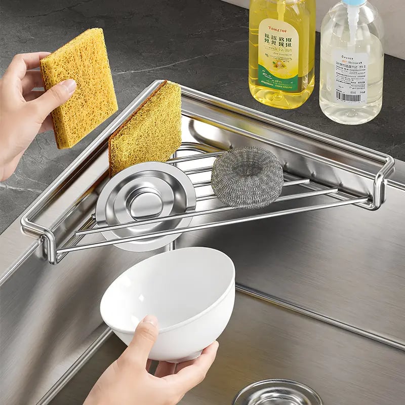 Junazilo® Corner Sink Draining Shelf