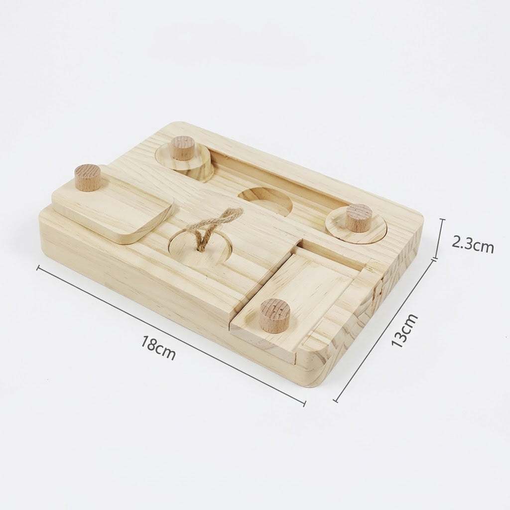 EcoPet Foragers Premium Natural Wood Small Pet Foraging Puzzle
