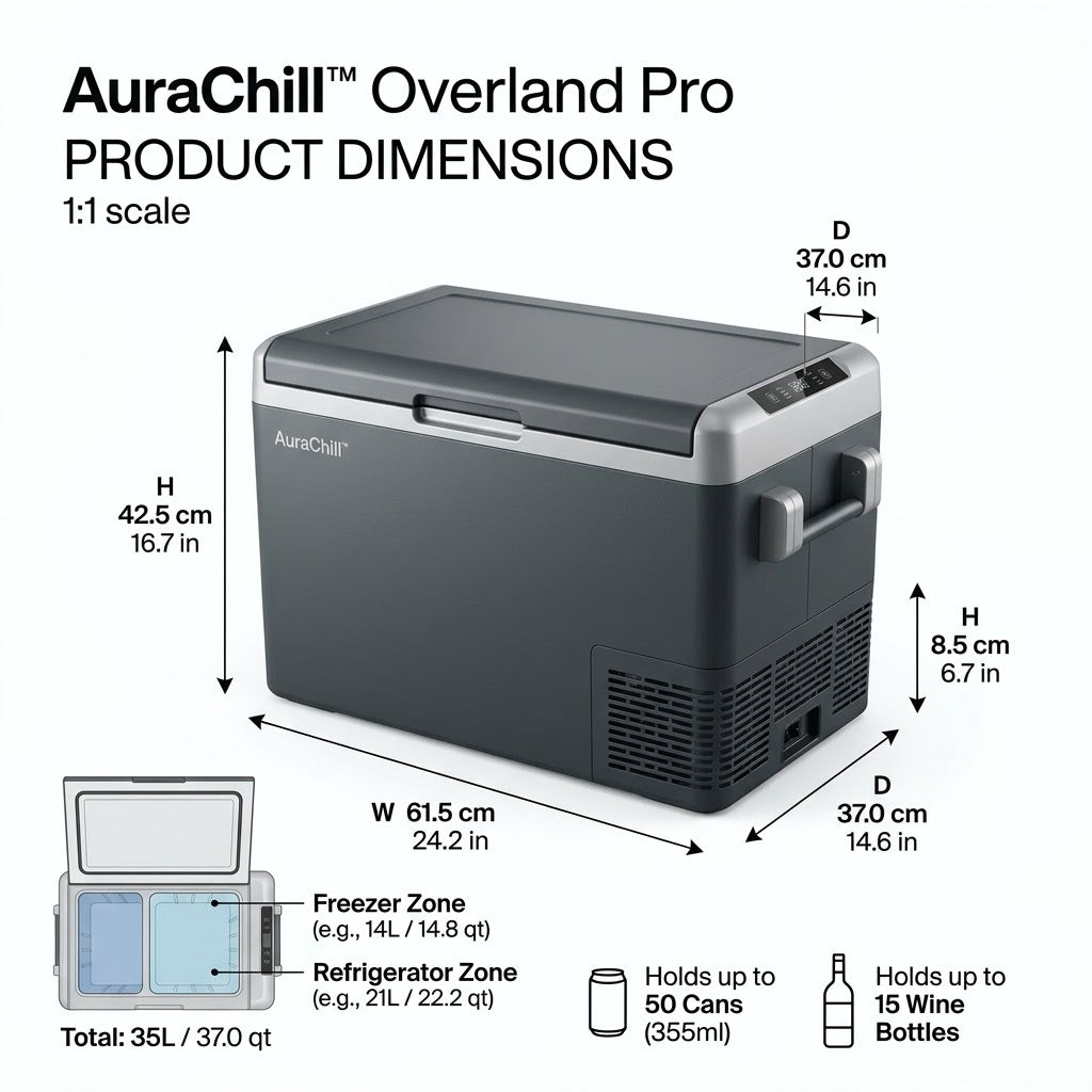Smart Dual-Zone Portable Refrigerator