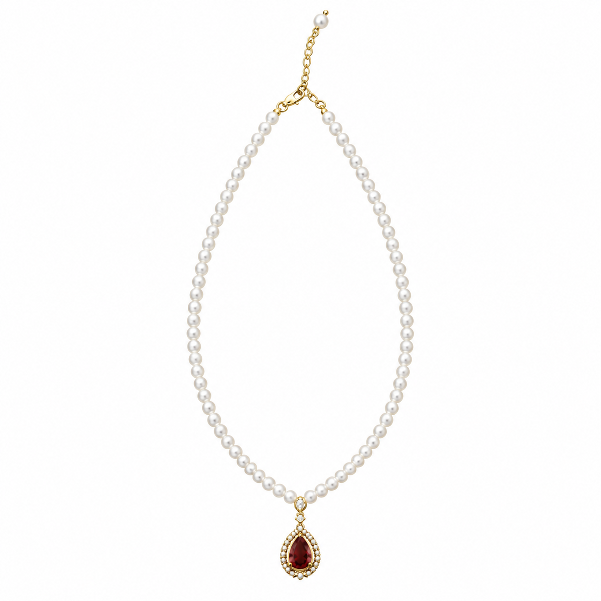 Scarlet Heirloom Pearl Necklace