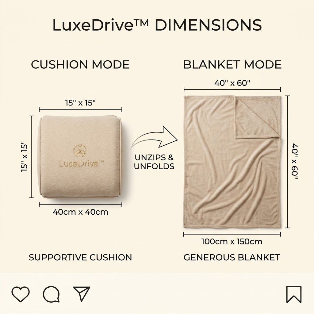 2-in-1 Convertible Travel Cushion & Premium Blanket