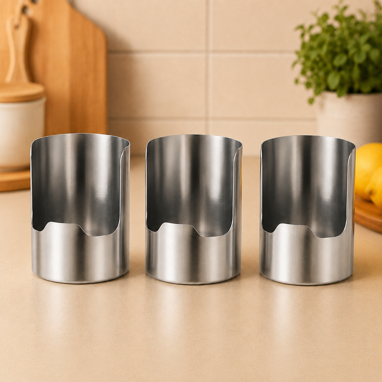 Junazilo® Thickened Stainless Steel Utensil Organizer, Rust Resistant Easy to Clean