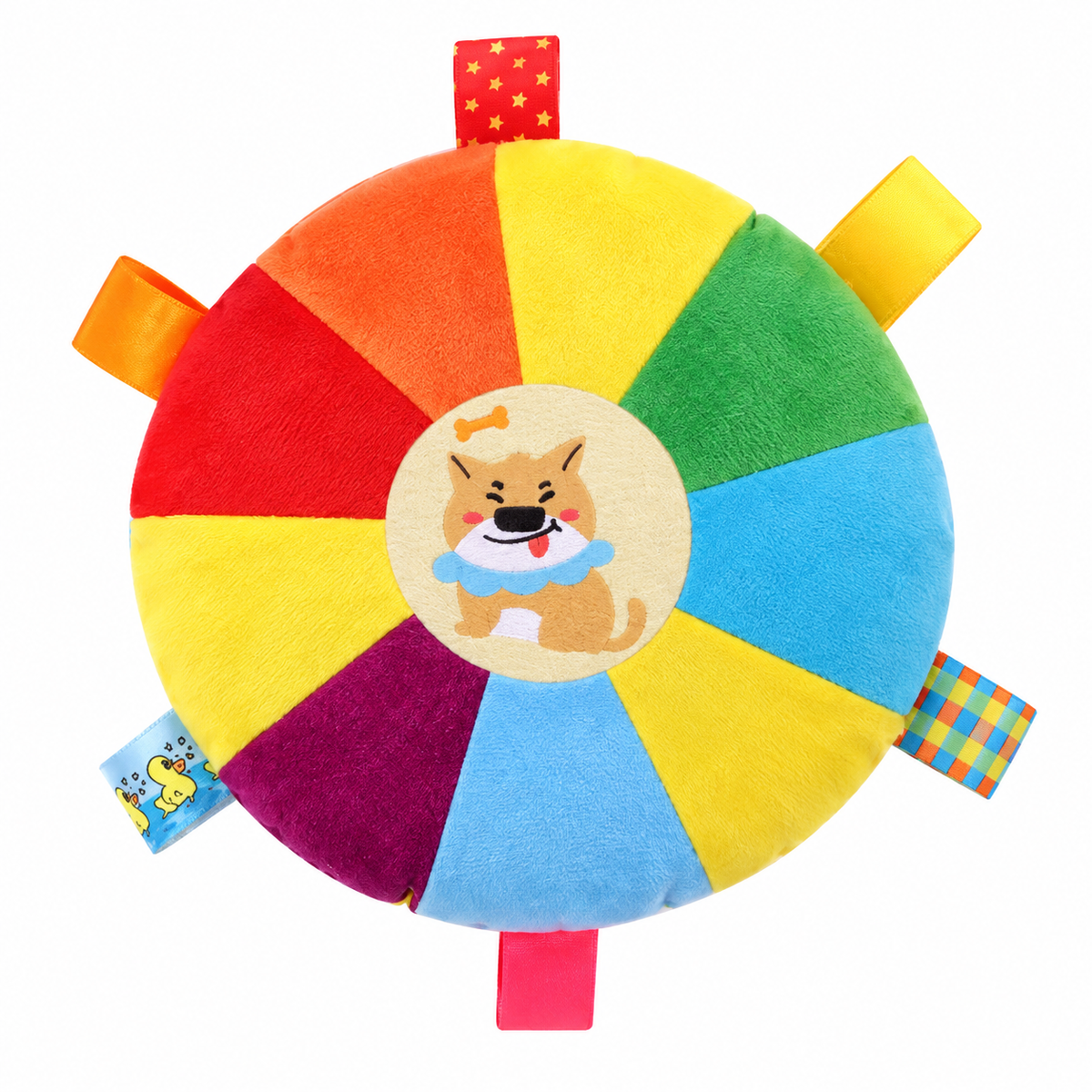 PawJoy Rainbow Tug & Toss Dog Disc