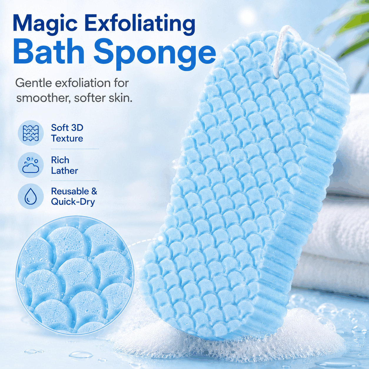 Junazilo® 🧽Magic Exfoliating Bath Sponge