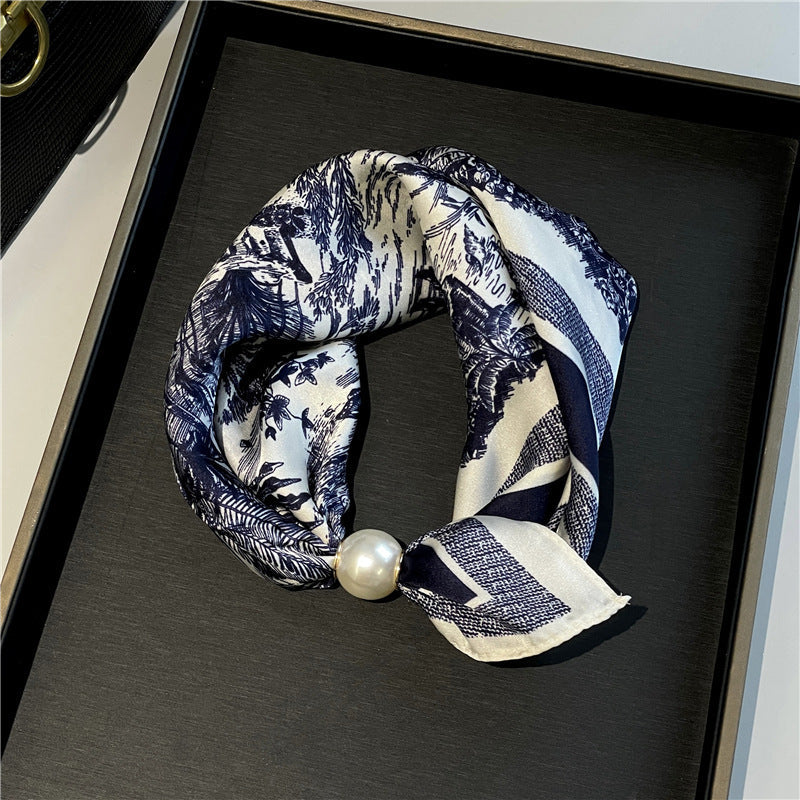 Junazilo® Effortless Glamour: Pop-On Pearl Necklace Scarf 🧣 upsell