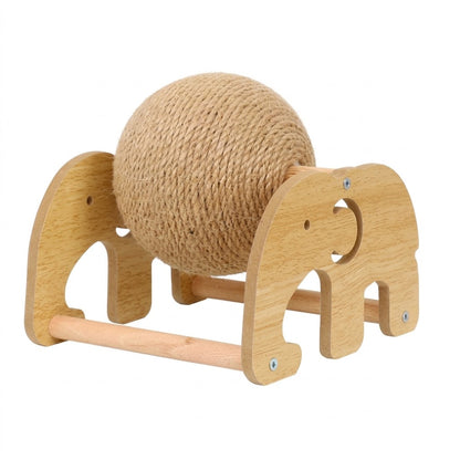 Natural Wood & Sisal Interactive Scratcher