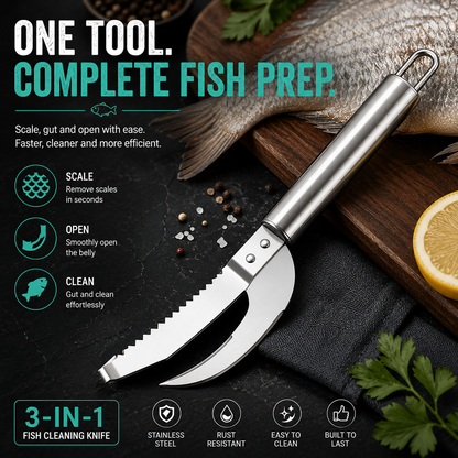Junazilo® 3-in-1 Fish Scaler & Cleaning Knife