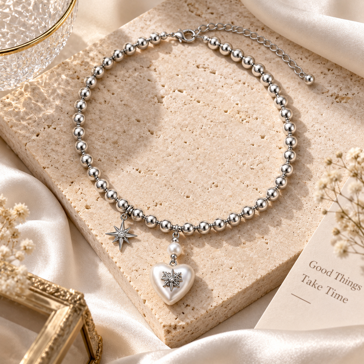 Celestia Heart Charm Necklace