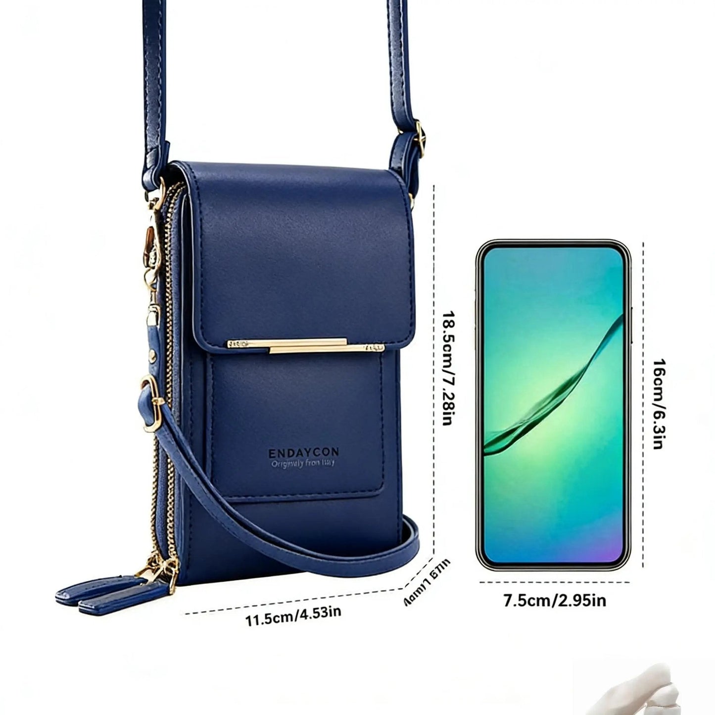 Junazilo® Simple and elegant women's touchscreen crossbody phone wallet upsell