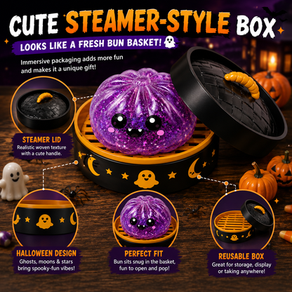 Junazilo® 🎃 Halloween Steamed Bun Squishy Mystery Box Toy
