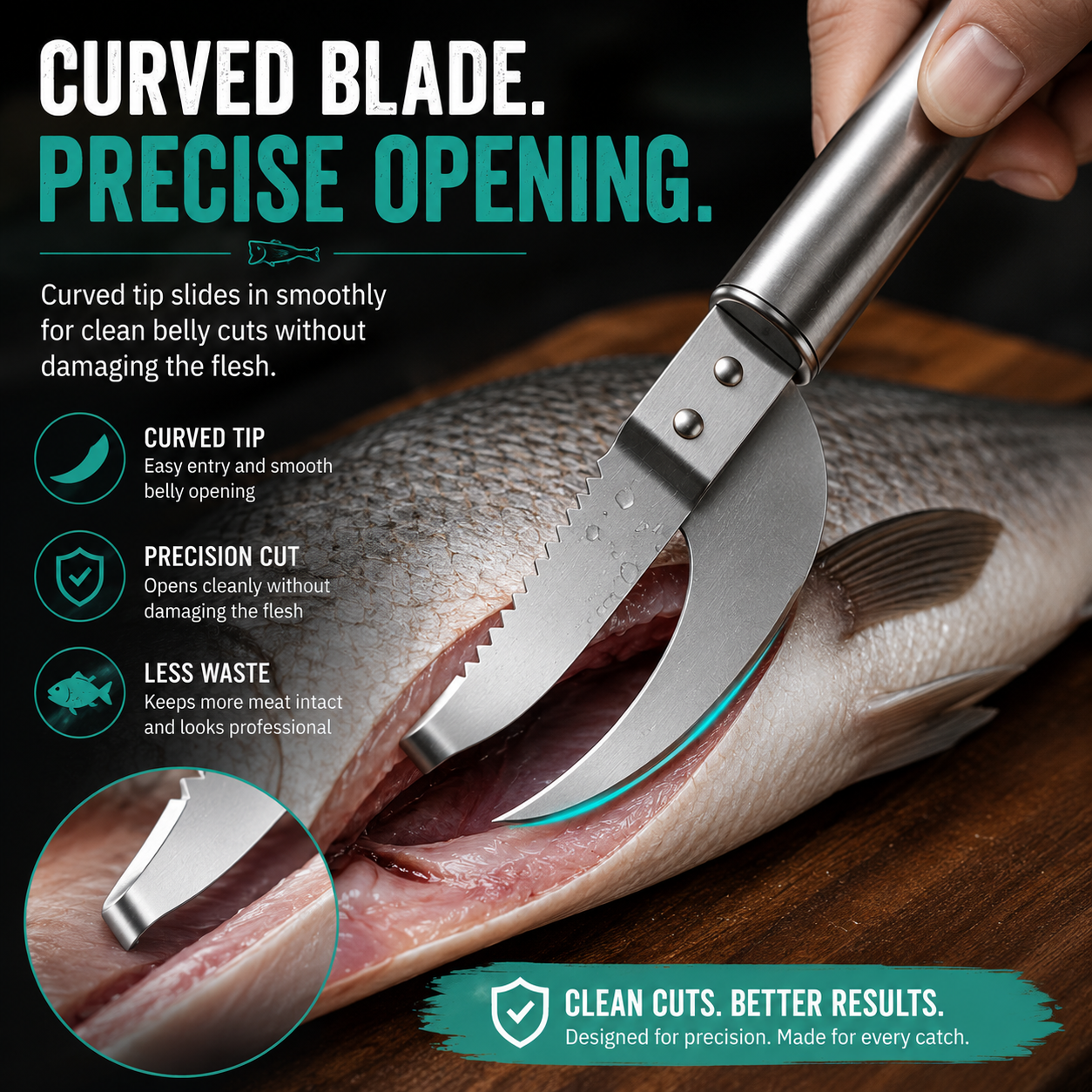 Junazilo® 3-in-1 Fish Scaler & Cleaning Knife