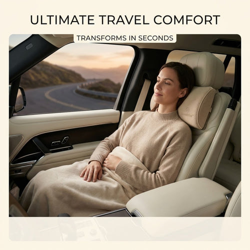 2-in-1 Convertible Travel Cushion & Premium Blanket