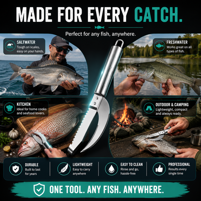 Junazilo® 3-in-1 Fish Scaler & Cleaning Knife