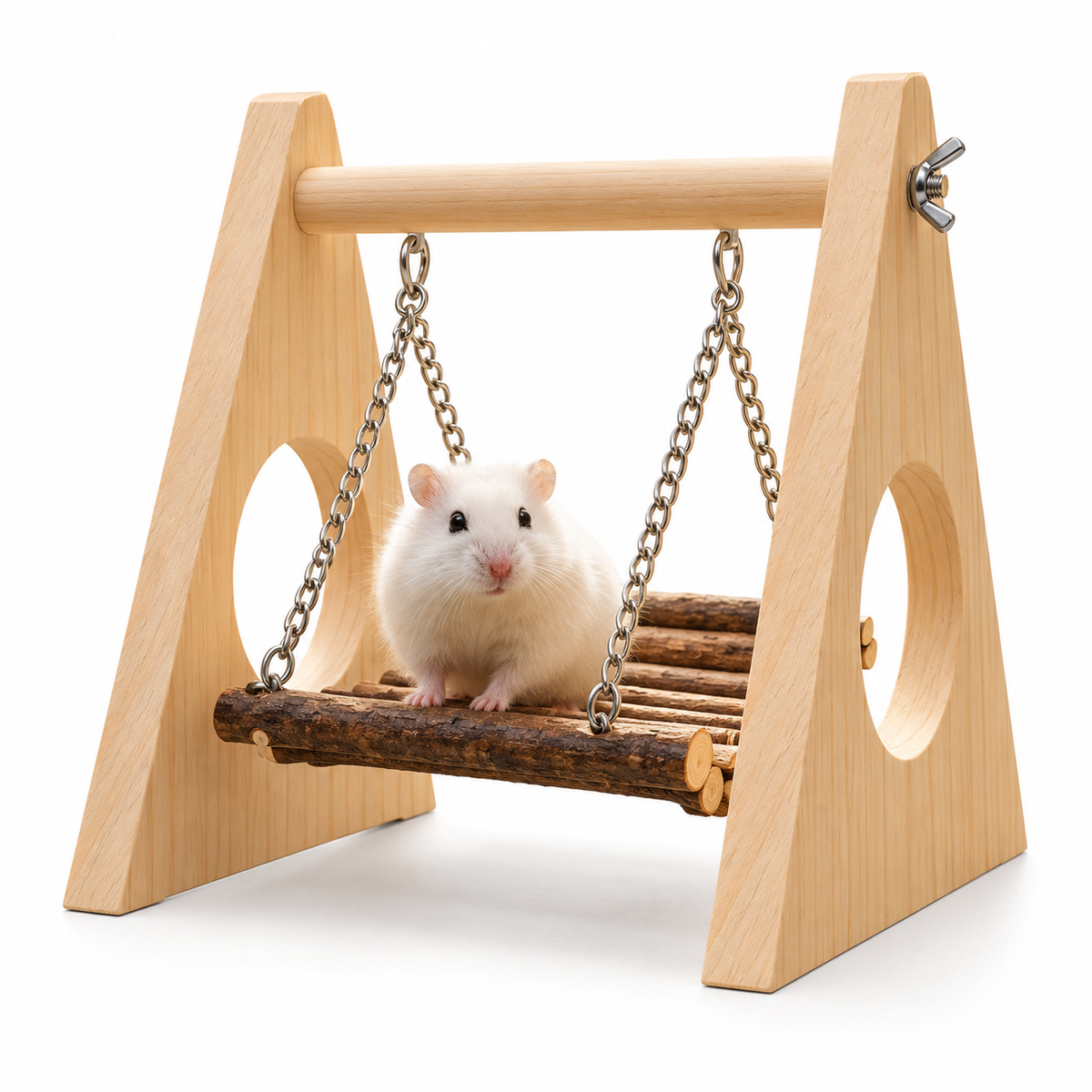 Woodland Swing — Natural Wooden Swing & Perch