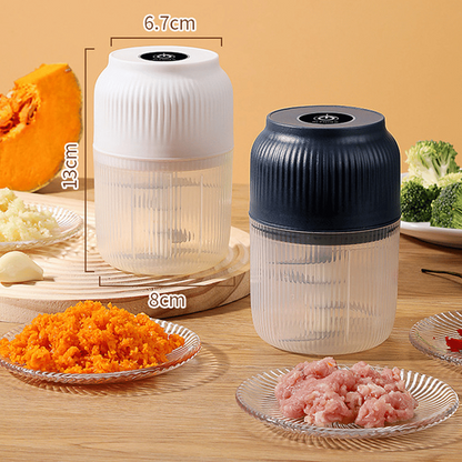Junazilo® Mini Electric Food Chopper – One-Press Garlic & Veggie Prep