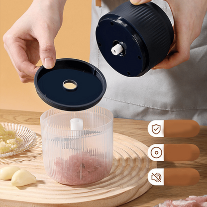 Junazilo® Mini Electric Food Chopper – One-Press Garlic & Veggie Prep