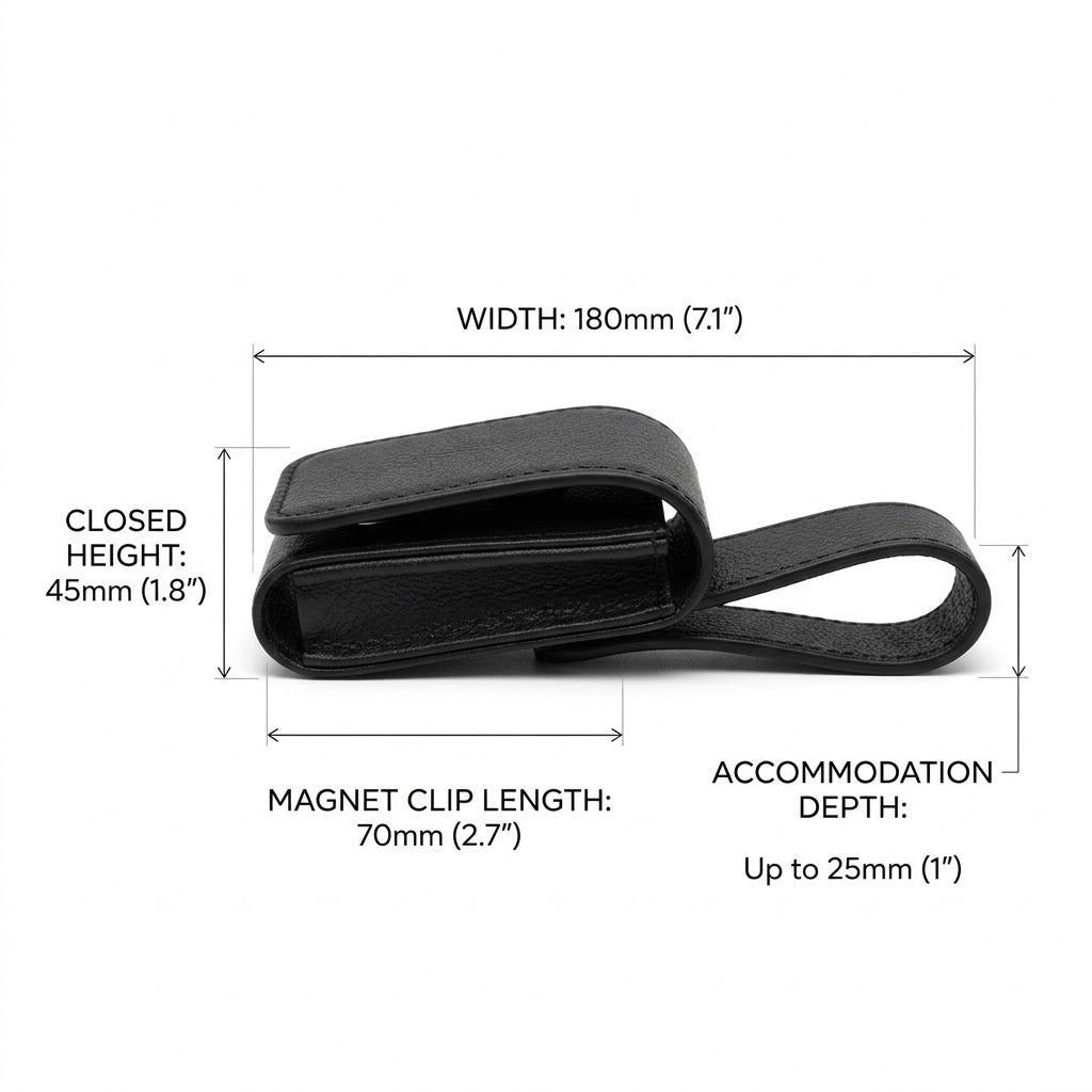Premium Nappa Leather Car Sunglasses Mount