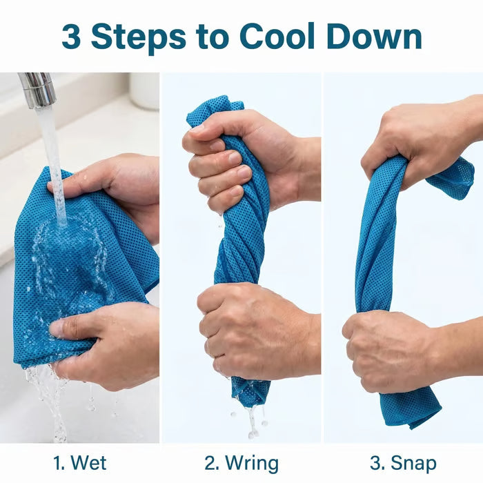 Junazilo® 🏃❄️Cold Sweat Towel You Can Use Anywhere, Anytime! Reusable Soft Absorbent Cooling Portable
