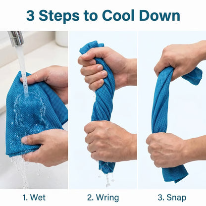 Junazilo® 🏃❄️Cold Sweat Towel You Can Use Anywhere, Anytime! Reusable Soft Absorbent Cooling Portable