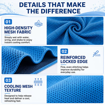 Junazilo® 🏃❄️Cold Sweat Towel You Can Use Anywhere, Anytime! Reusable Soft Absorbent Cooling Portable