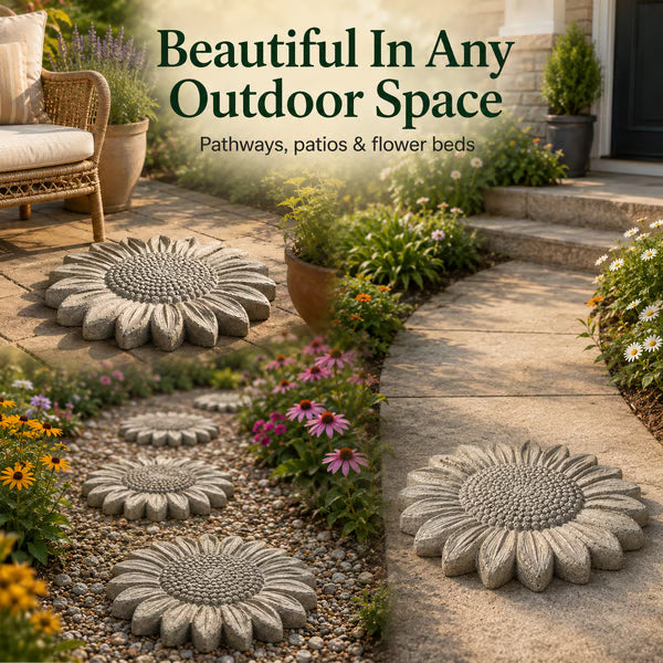 Junazilo® Reusable Sunflower Stepping Stone Mold