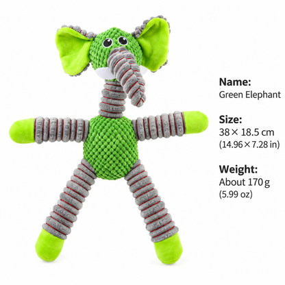 Tug & Squeak Elephant Chew Toy