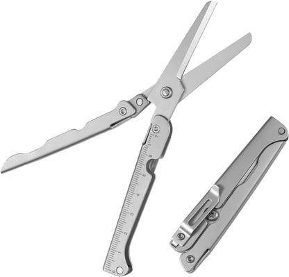 Junazilo® ✂️ 2-in-1 Foldable EDC Scissors with Built-In Ruler