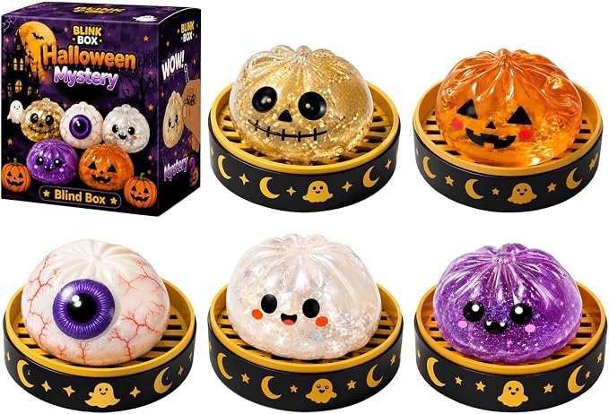 Junazilo® 🎃 Halloween Steamed Bun Squishy Mystery Box Toy