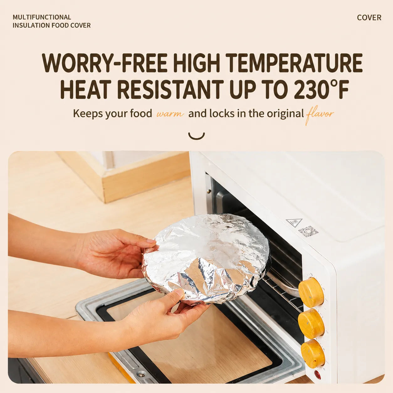 Junazilo® 🍽️Reusable Aluminum Foil Thermal Food Cover — Heat-Retaining, Washable & Freshness-Preserving Kitchen Essential