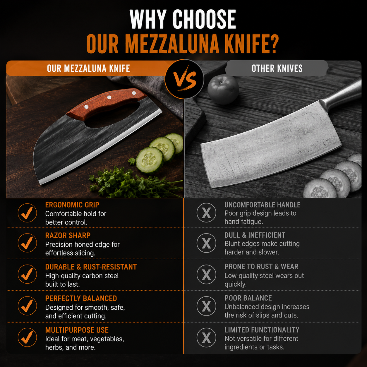 Junazilo® Hand-Forged Kitchen Slicing Cleaver 🍖 upsell