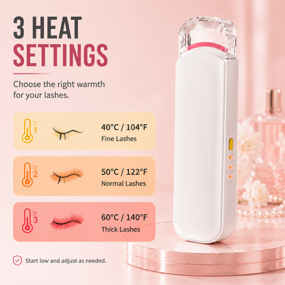 Junazilo® Rechargeable Heated Eyelash Curler for Long-Lasting Curl upsell
