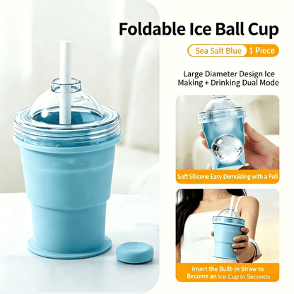 Junazilo® 🧊 Foldable Silicone Ice Ball Drink Cup