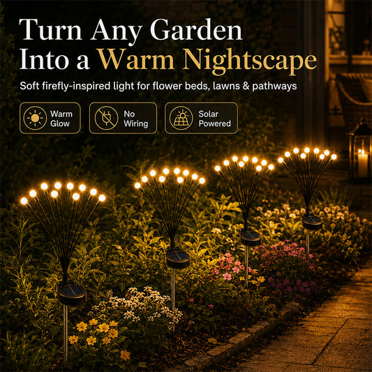 Junazilo® IP65 Waterproof Solar Powered Firefly Light (10 BULBS)