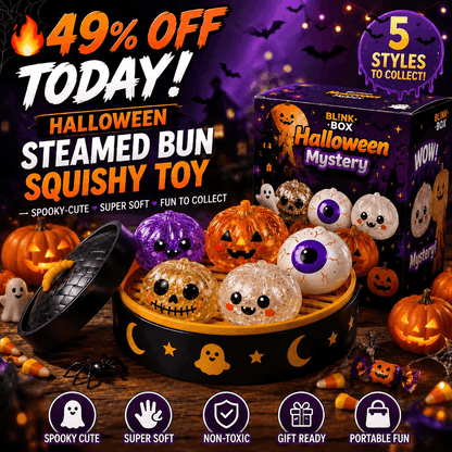 Junazilo® 🎃 Halloween Steamed Bun Squishy Mystery Box Toy