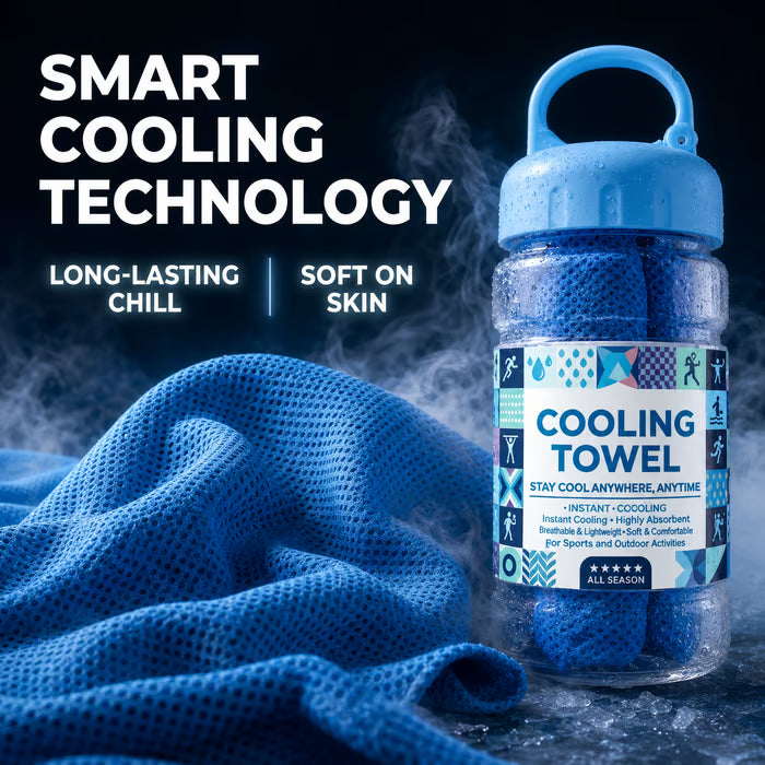Junazilo® 🏃❄️Cold Sweat Towel You Can Use Anywhere, Anytime! Reusable Soft Absorbent Cooling Portable