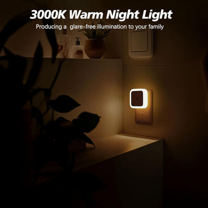 Junazilo® Dusk-to-Dawn LED Night Lights (Warm White, Plug-In) upsell