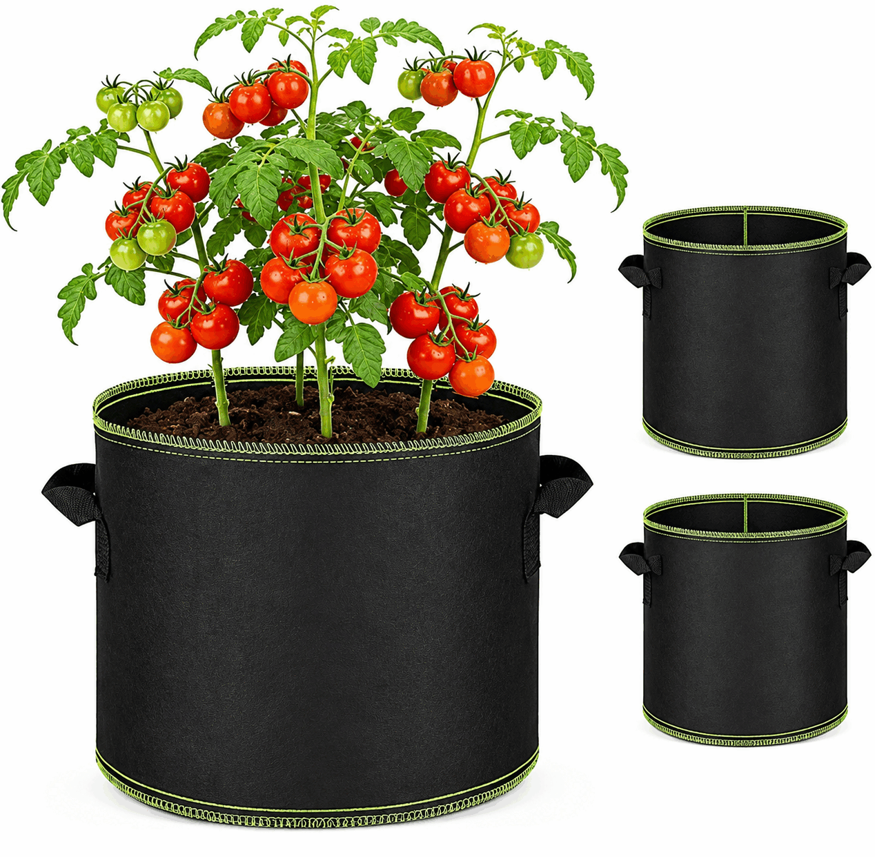 Junazilo®  🌱 5 Gallon Grow Bags – Heavy Duty Aeration Fabric Pots with Handles for Vegetables, Flowers & Fruits 🪴 upsell