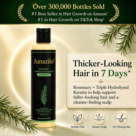 Junazilo® Rosemary Keratin Shampoo | Hair Growth & Anti-Dandruff Scalp Treatment