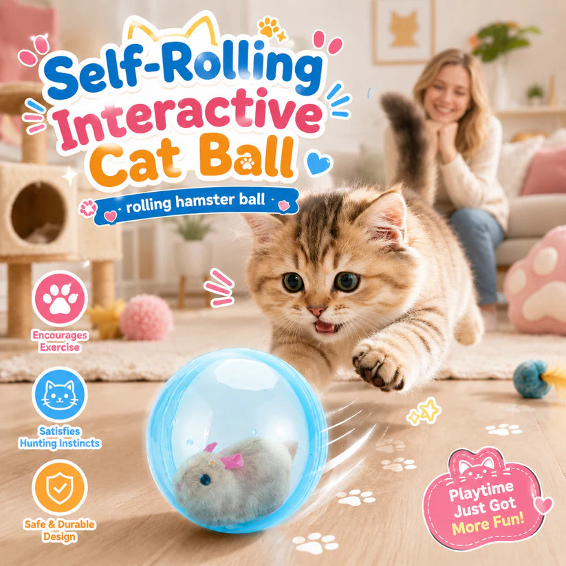Junazilo® Self-Rolling Interactive Cat Ball