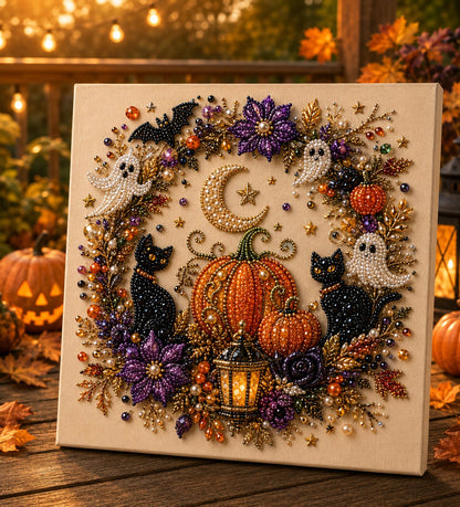 Junazilo® 👻Halloween Pearl Art DIY Kit – Turn Tiny Pearls into Spooky-Cute Magic