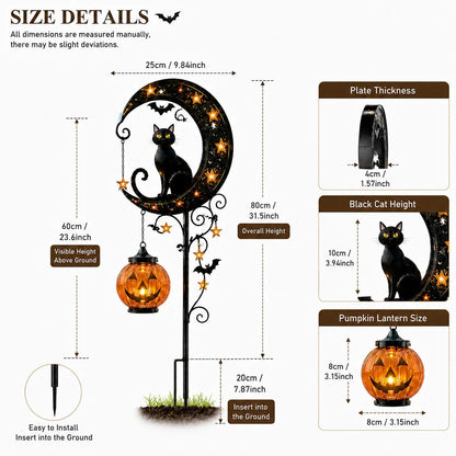 Junazilo® Pumpkin Moon Garden Stake Light