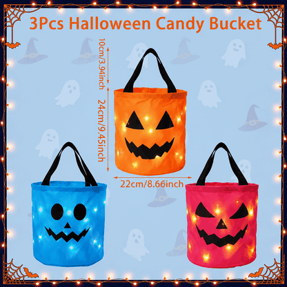 Junazilo® 🎃Halloween LED Candy Bucket Bags