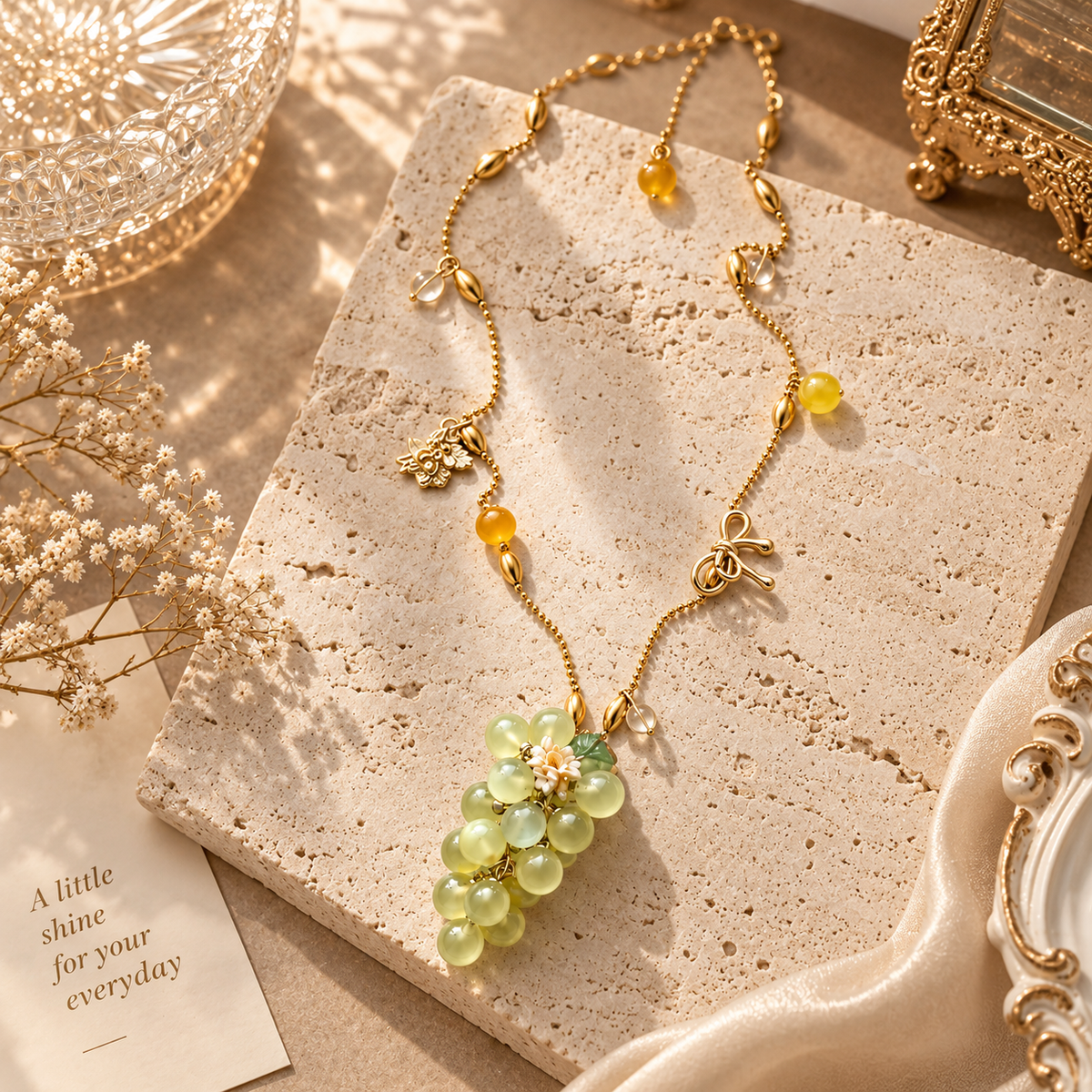 The Verdant Muse Grape Cluster Necklace