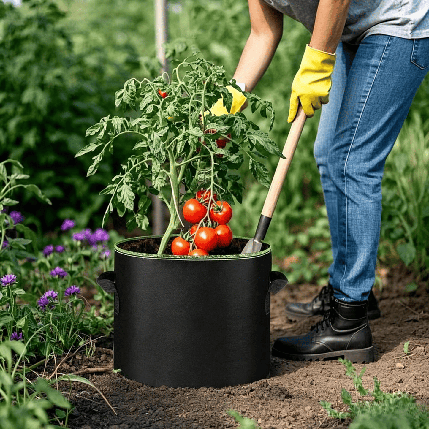 Junazilo®  🌱 5 Gallon Grow Bags – Heavy Duty Aeration Fabric Pots with Handles for Vegetables, Flowers & Fruits 🪴 upsell
