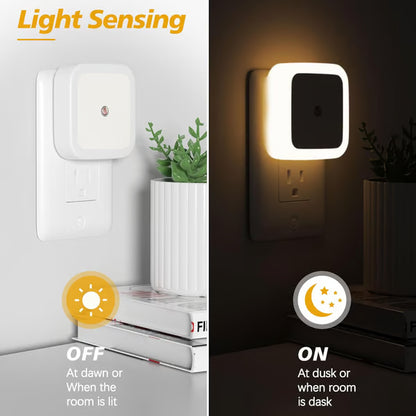 Junazilo® Dusk-to-Dawn LED Night Lights (Warm White, Plug-In) upsell