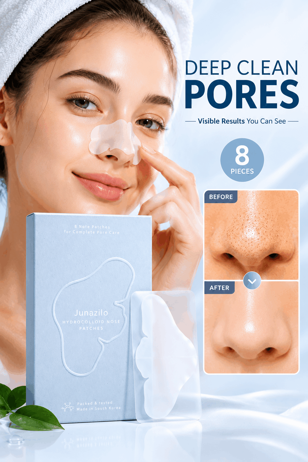 Junazilo® 🧄Deep-Clean Nose Strips – Removes Blackheads & Tightens Pores