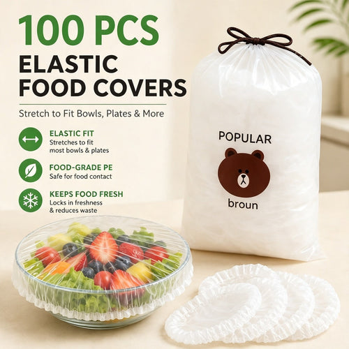 Junazilo® 🥗100PCS Stretch Bowl Covers – Freshness Sealed, Waste Reduced upsell