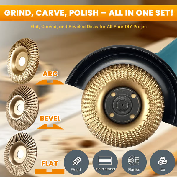 Junazilo® Heavy Duty Wood Carving Disc Set (3 Pieces) upsell